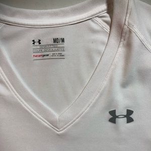 Under Armour Tops - White Under Armour V-Neck Breathable T-Shirt Under Armour Tops - White Under Armour V-Neck Breathable T-Shirt